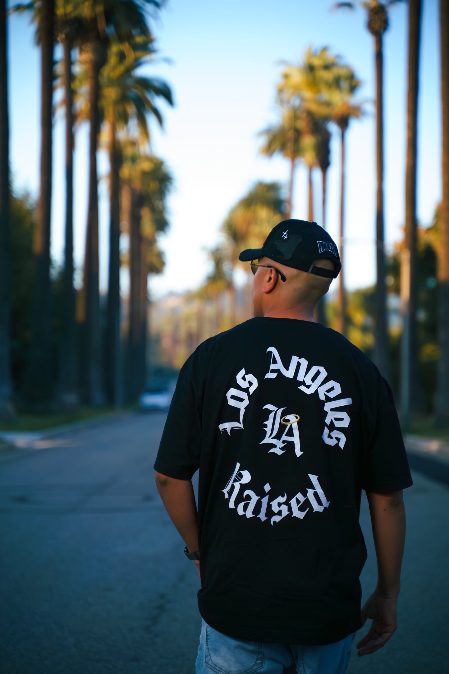 Mens LA RAISED / LOS ANGELES Heavy Weight Oversize T-Shirt