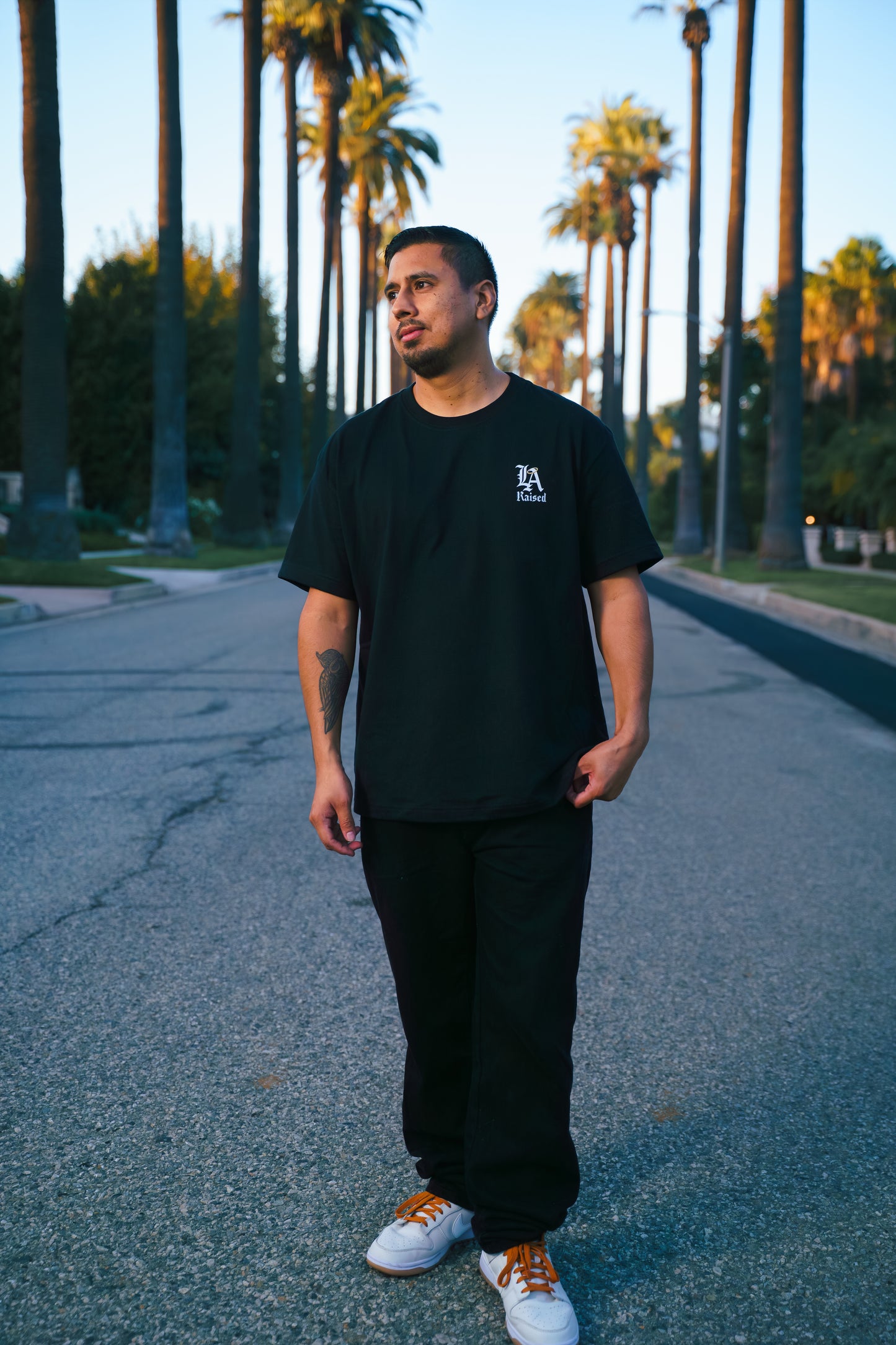 Mens LA RAISED / LOS ANGELES Heavy Weight Oversize T-Shirt