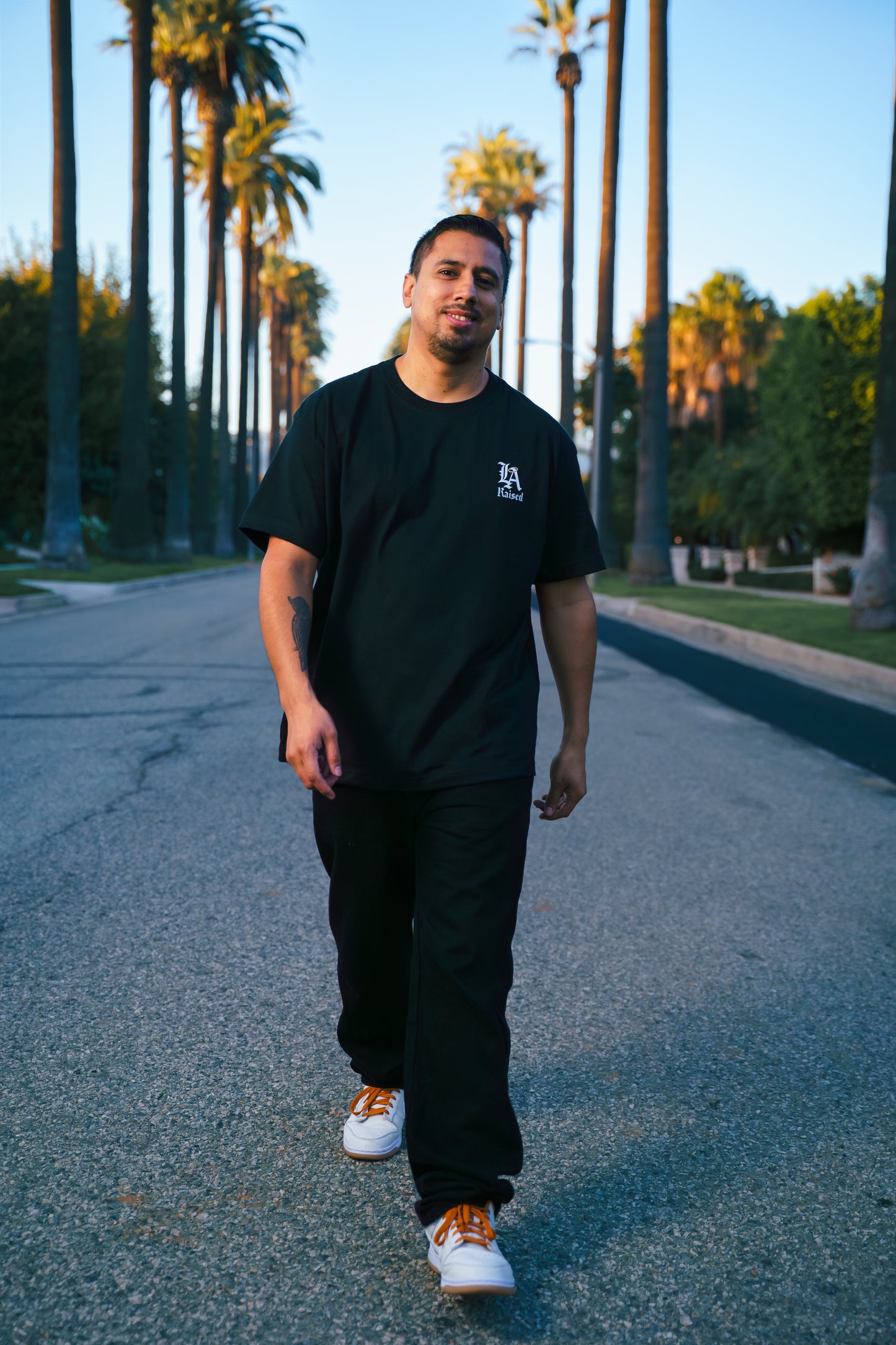 Mens LA RAISED / LOS ANGELES Heavy Weight Oversize T-Shirt